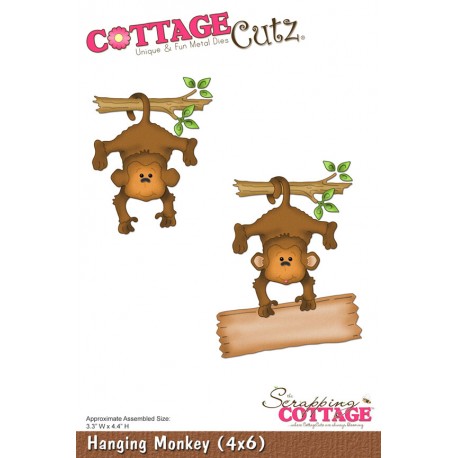 Fustella Cottage Cutz - Hanging Monkey
