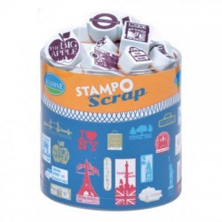 Confezione Mini Timbri Cling Aladine - London/NY