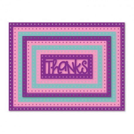 Fustella Sizzix Framelits - Rectangles, Dotted