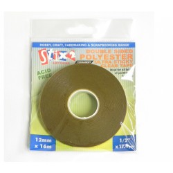 Biadesivo Stix2  ULTRA FORTE - 12mm x 16m Polyester clear