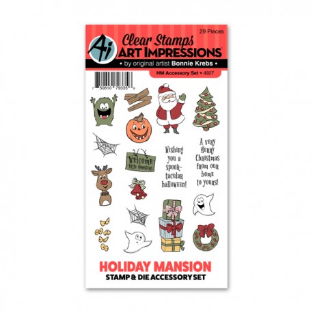 Art Impression - Clear Stamps & Die Holiday Mansion