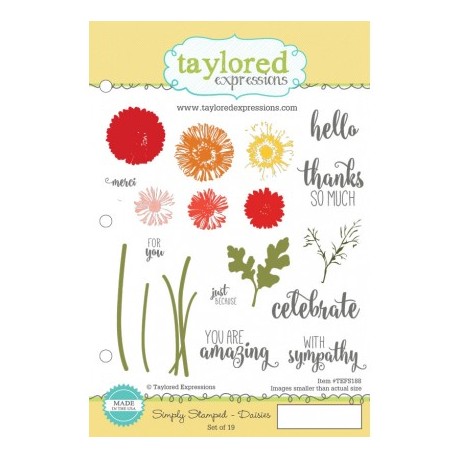 Timbri Cling Taylored Expressions - Simply Stamped - Daisies
