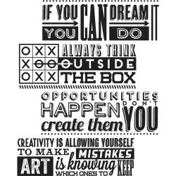 Timbro Cling Tim Holtz - Motivation 1