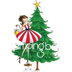 Timbro Cling StampingBella - Tina Trims the Tree