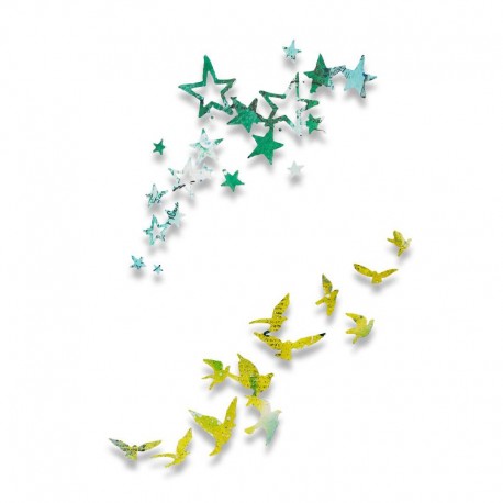 Fustella Sizzix Thinlits - Birds and Stars