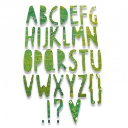 Fustella Sizzix Thinlits - Paper Cuts Alphabet - 662667