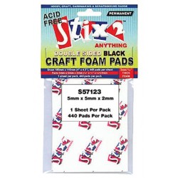 Craft foam pads 5x5x2 mm - 440 quadretti - Stix2   
