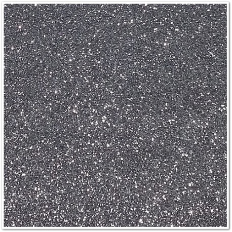 Gomma crepla glitterata adesiva - Grigio - 20x30 cm