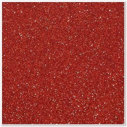 Gomma crepla glitterata adesiva - Rosso - 20x30 cm