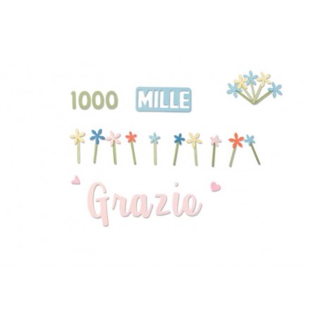 Fustella Sizzix Thinlits - Grazie mille