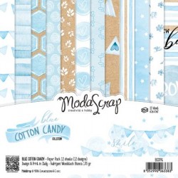 Pad Carte 15x15cm ModaScrap - BLUE COTTON CANDY