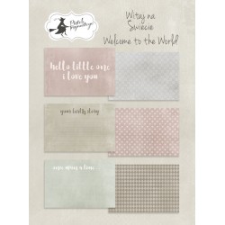 PIATEK13 - Welcome to the World - Set of journaling cards 6x4"