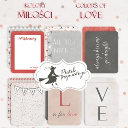 PIATEK13 - Colors of Love - Set of journaling cards 3x4"