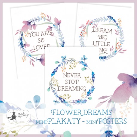 PIATEK13 - Flower Dreams - Set of  mini poster 15 x 20cm