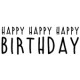 Timbro legno Impronte D'Autore - Happy Happy Happy Birthday