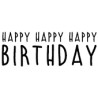 Timbro legno Impronte D'Autore - Happy Happy Happy Birthday