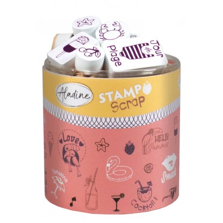 Confezione Mini Timbri Cling Aladine - Love summer