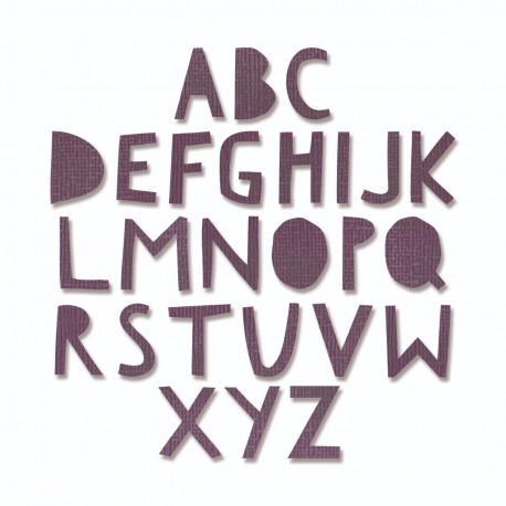 Fustella Sizzix Thinlits - Die Set  Alphanumeric, Cutout Upper