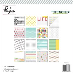 Kit Carte - Paper Pack 12"x12" - Pink Fresh Studio - Life Noted Collection