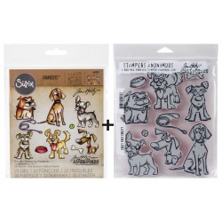 Bundle Fustelle e Timbri coordinati Tim Holtz - Crazy Dogs