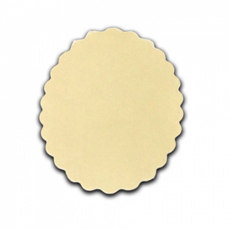 Die Cut Scallop Oval Shapes - 15 pezzi - Cream - Stx2