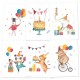 PIATEK13 - Happy Birthday  - Set of  mini poster 15 x 20cm