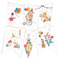 PIATEK13 - Happy Birthday - Paper die cut garland 6 pezzi