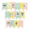 PIATEK13 - Paper die cut garland We are family, 15pcs