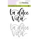 Timbro Clear CraftEmotions - handletter - La dolce Vita