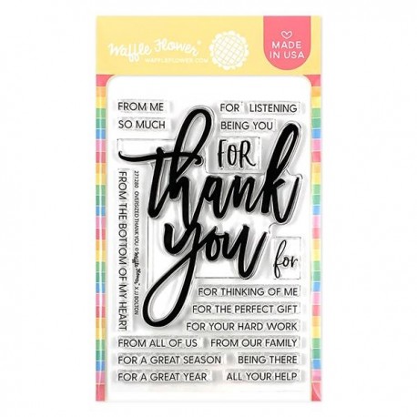 Waffle Flower - Timbro Clear Oversized Thank You