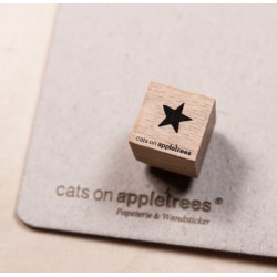 Cats on appletrees - Mini Timbro Legno - STELLA - 2865