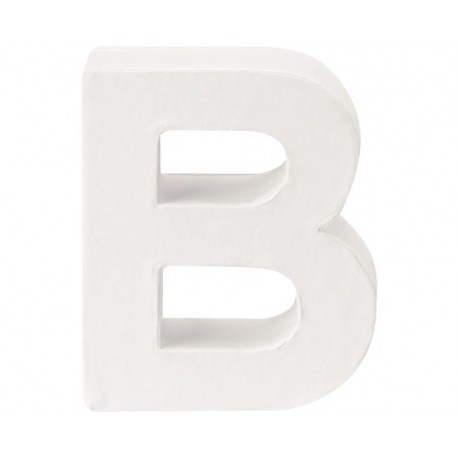 Glorex - Lettera in Cartone Bianco - B