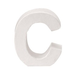 Glorex - Lettera in Cartone Bianco - C