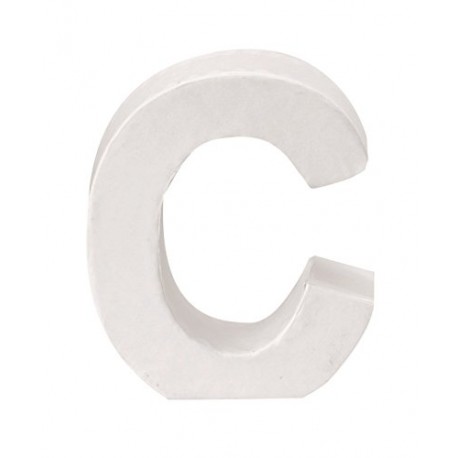 Glorex - Lettera in Cartone Bianco - C