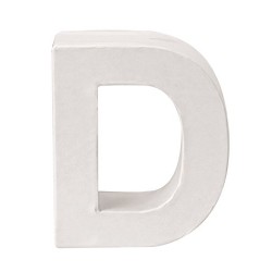 Glorex - Lettera in Cartone Bianco - D