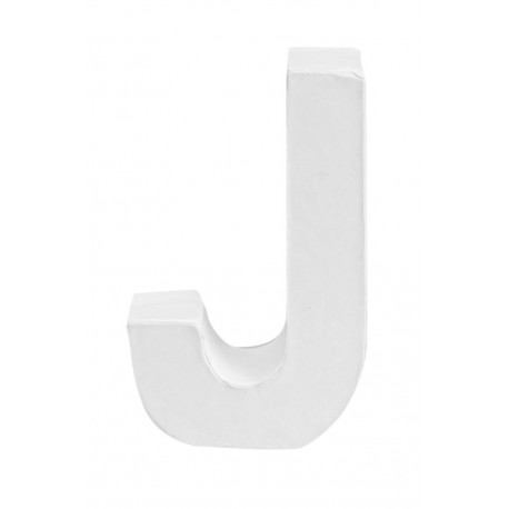 Glorex - Lettera in Cartone Bianco - J