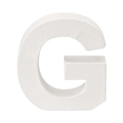 Glorex - Lettera in Cartone Bianco - G