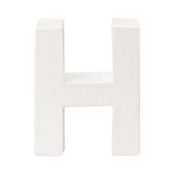 Glorex - Lettera in Cartone Bianco - H
