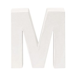 Glorex - Lettera in Cartone Bianco - M