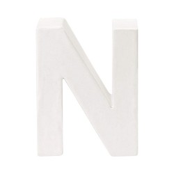 Glorex - Lettera in Cartone Bianco - N