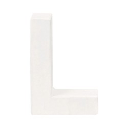 Glorex - Lettera in Cartone Bianco - L