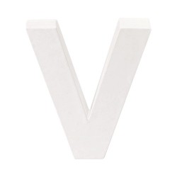 Glorex - Lettera in Cartone Bianco - V