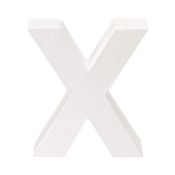 Glorex - Lettera in Cartone Bianco - X