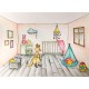 Chou & Flowers - Timbri Clear - Chambre Enfant 1