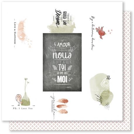 Mes Ptits Ciseaux - Carta Plume 6 - 12x12"