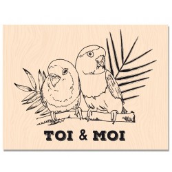 Les Ateliers de Karine - Timbro legno - Toi et Moi