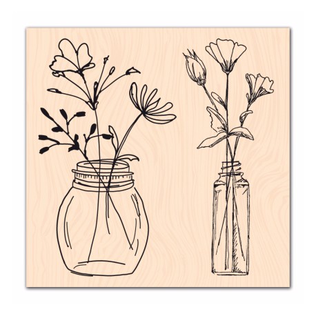 Les Ateliers de Karine - Timbro legno - Jolis Bouquets