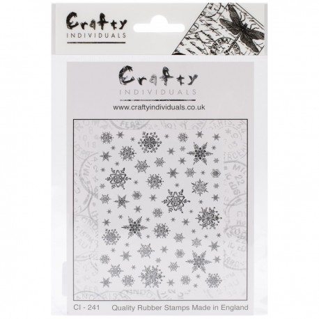 Crafty Individuals - Timbri Cling - Snowflakes Background