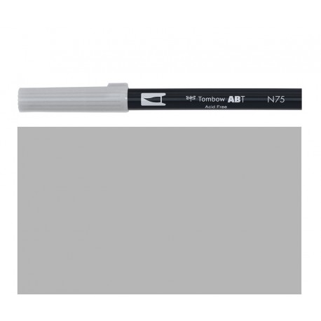 Tombow - Pennarello Dual Brush -  Cool Gray 3 - N75