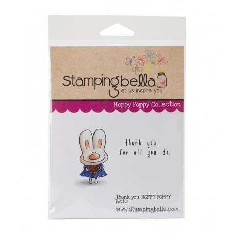 StampingBella - Timbro Cling - Thank You Hoppy Poppy